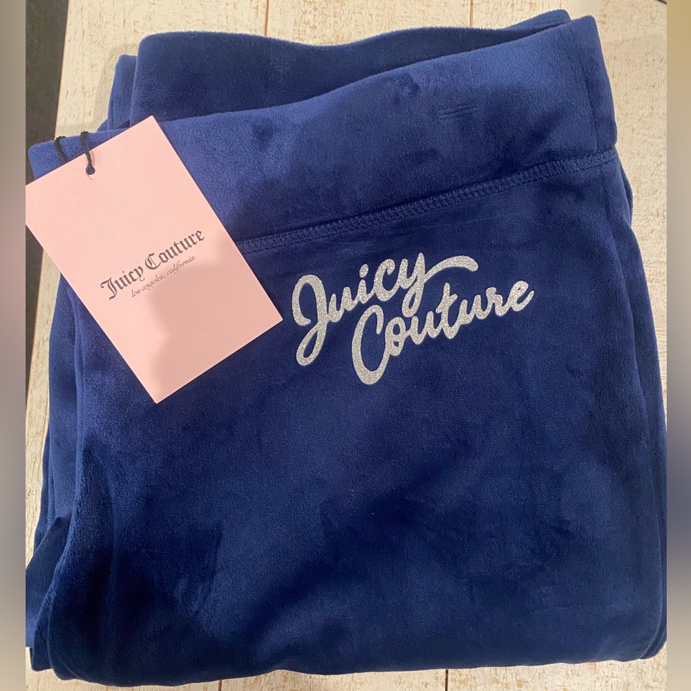 NWT Juicy Couture Atlantis Blue Velour Pants